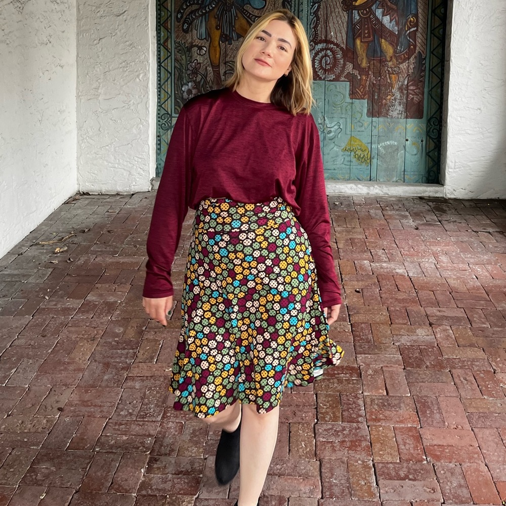 LulaRoe Azure Patterned Skirt NWT